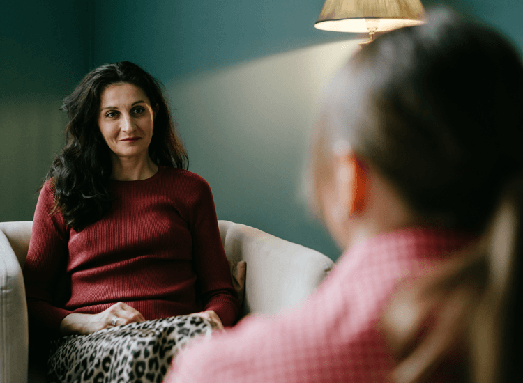 Woman in a counselling session